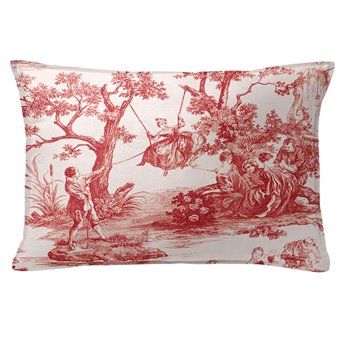 Malaika Red Decorative Pillow - Size 14"x20" Rectangle
