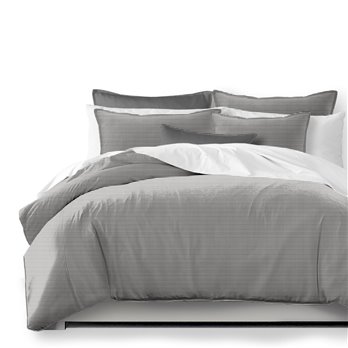 Rockton Check Gray Coverlet and Pillow Sham(s) Set - Size Super King