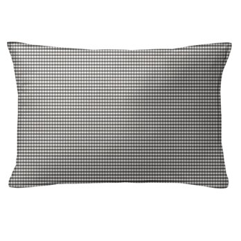 Rockton Check Gray Decorative Pillow - Size 14"x20" Rectangle