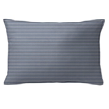 Rockton Check Indigo Decorative Pillow - Size 14"x20" Rectangle