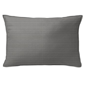 Rockton Check Black Decorative Pillow - Size 14"x20" Rectangle