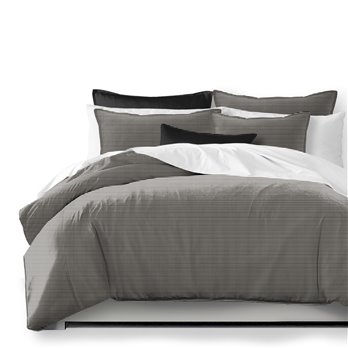 Rockton Check Black Comforter and Pillow Sham(s) Set - Size Queen