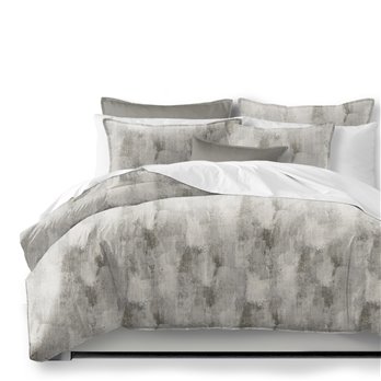 Thiago Linen Taupe  Duvet Cover and Pillow Sham(s) Set - Size Twin