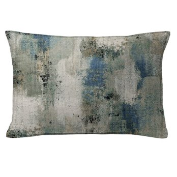 Thiago Linen Dark Denim Blue Decorative Pillow - Size 14"x20" Rectangle