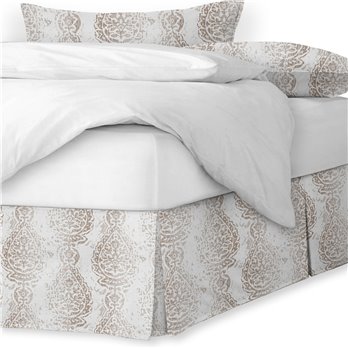 Taylor's Pick Ecru Platform Bed Skirt - Size Twin 18" Drop