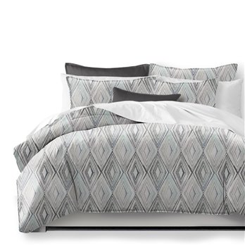 Sloane Seabreeze/Ivory Duvet Cover and Pillow Sham(s) Set - Size Queen