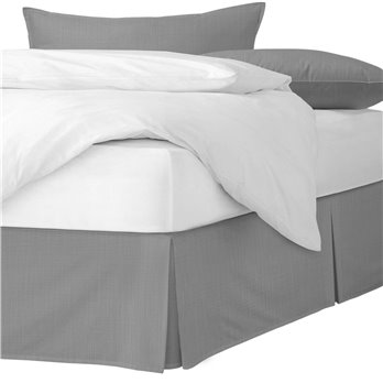 Ancebridge Dove Gray Platform Bed Skirt - Size Queen 15" Drop