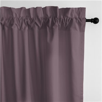 Braxton Purple Grape Pole Top Drapery Panel - Pair - Size 50"x84"