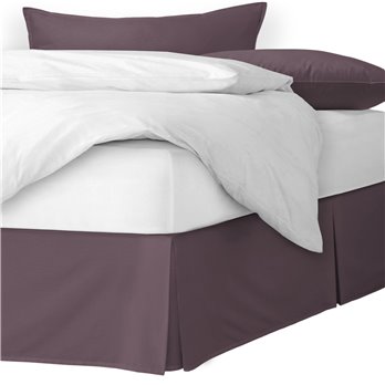 Braxton Purple Grape Platform Bed Skirt - Size Queen 15" Drop