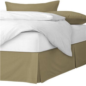 Nova Gold Platform Bed Skirt - Size Queen 18" Drop