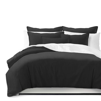 Nova Black Duvet Cover and Pillow Sham(s) Set - Size Full
