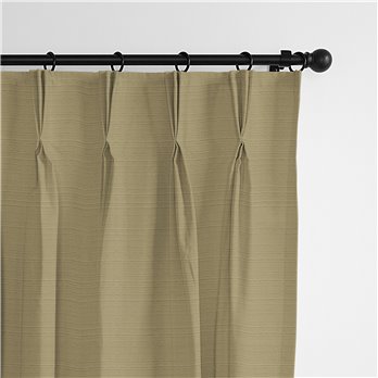 Nova Gold Pinch Pleat Drapery Panel - Pair - Size 20"x120"