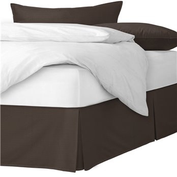 Nova Chocolate Platform Bed Skirt - Size Twin 15" Drop