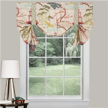 Zen Linen 52" x 20" Tie Up Curtain