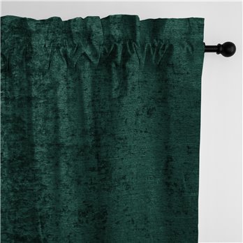 Juno Velvet Emerald Pole Top Drapery Panel - Pair - Size 50"x132"