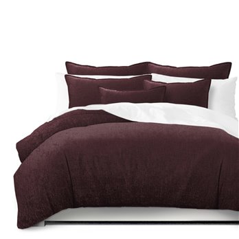 Juno Velvet Bordeaux Comforter and Pillow Sham(s) Set - Size Twin