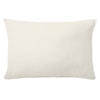 Juno Velvet Ivory Decorative Pillow - Size 14"x20" Rectangle