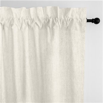 Juno Velvet Ivory Pole Top Drapery Panel - Pair - Size 50"x120"