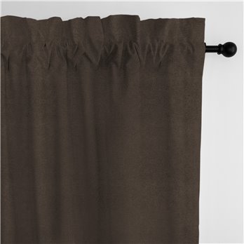 Vanessa Chocolate Pole Top Drapery Panel - Pair - Size 50"x84"
