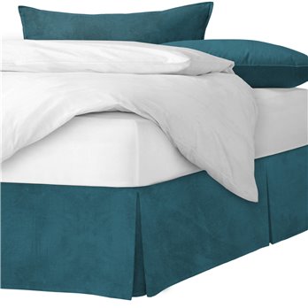 Vanessa Turquoise Platform Bed Skirt - Size King 15" Drop