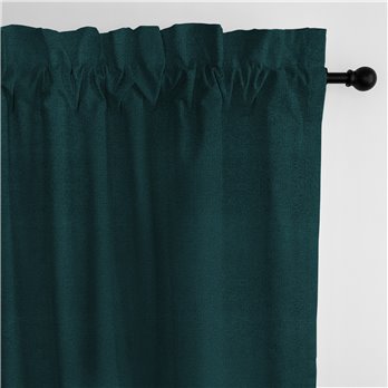 Vanessa Teal Pole Top Drapery Panel - Pair - Size 50"x84"