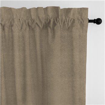 Vanessa Sable Pole Top Drapery Panel - Pair - Size 50"x84"