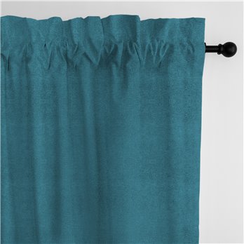 Vanessa Turquoise Pole Top Drapery Panel - Pair - Size 50"x120"