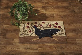 Chicken Run Hooked Rug 24" x 36"