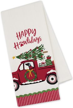 Happy Howlidays Embellished Dishtowel