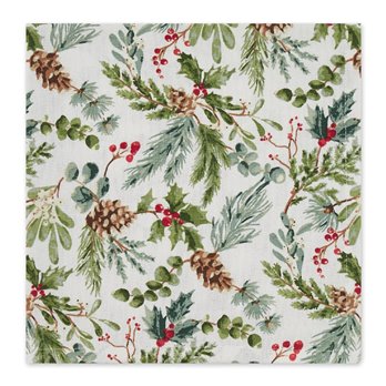 Boughs of Holly Sprigs Printed Napkin