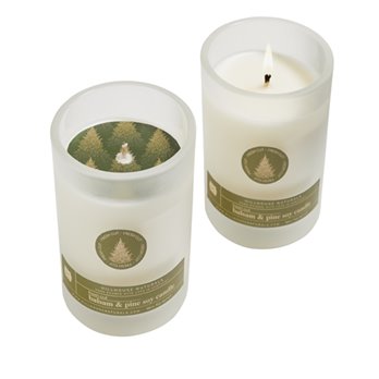 Fresh Cut Balsam & Pine Frosted Glass Candle 5oz.