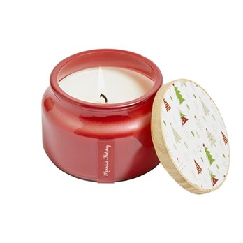 Merriest Holiday 1 Wick Red Jar Candle 8.5oz.