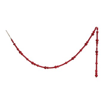 Red Pawlonia Wood Bead Garland 72"