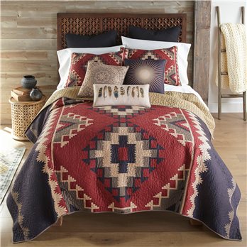 Mojave Red 3 PC Queen Quilt Set