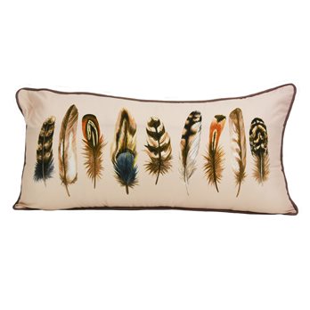Mojave Red Feather Decorative Pillow