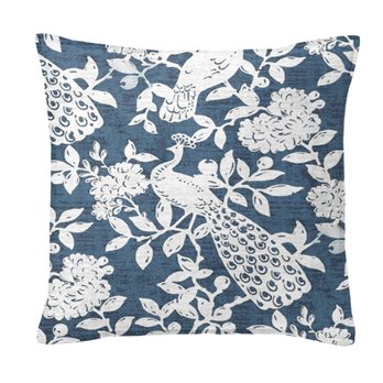 Lark Navy 18" SQ Decor Pillow w/ Feather Insert