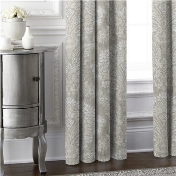 Ophelia Stone Pinch Pleat Drapery Panel Pair - Size (40" W x 132" L)