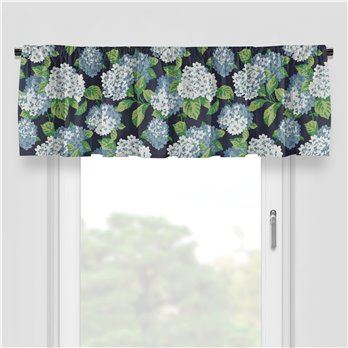 Midnight Garden Navy Tailored Valance