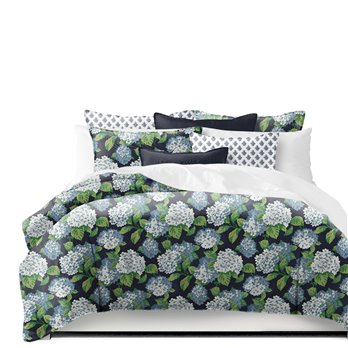 Midnight Garden Navy Twin Comforter & 1 Sham Set