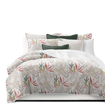 Fall Foliage Beige Super Queen Duvet Cover & 2 Shams Set