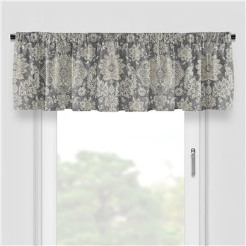 Osha Mocha/Charcoal Tailored Valance