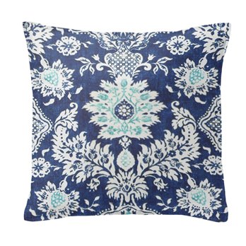 Osha Blue/Aqua 24" SQ Decor Pillow w/ Feather Insert