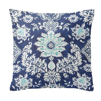 Osha Blue/Aqua 24" SQ Decor Pillow w/ Feather Insert