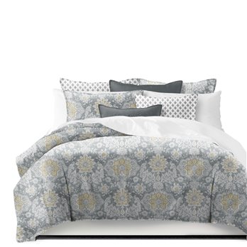 Osha Barley/Gray King Duvet Cover & 2 Shams Set