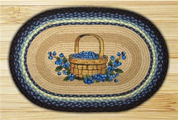 Blueberry Basket Oval Braided Rug 20"x30"