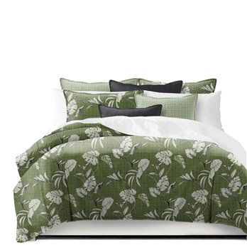 Tropez Green Full/Double Comforter & 2 Shams Set