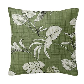 Tropez Green 18" SQ Decor Pillow w/ Feather Insert