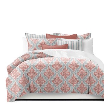 Adira Coral Queen Comforter & 2 Shams Set