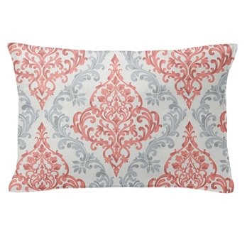 Adira Coral 14X20" Oblong Decor Pillow w/ Feather Insert