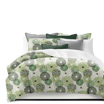 Gardenstow Green Twin Comforter & 1 Sham Set